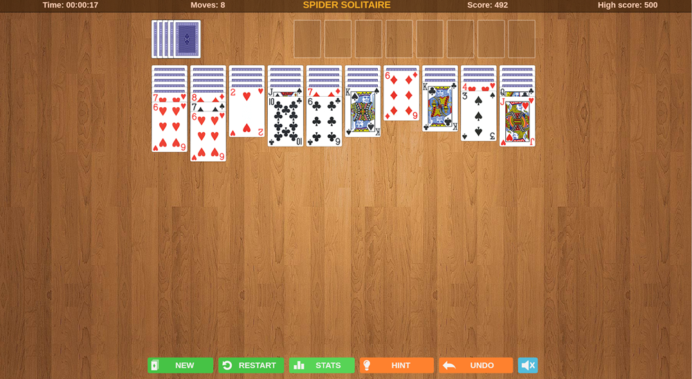 online spider free solitaire games